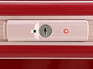 【アルミフレームと一体化したTSAロック】