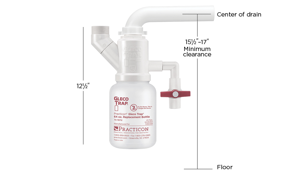 Practicon Gleco Trap System, Clay & Plaster Sink Trap Kit, 64 oz