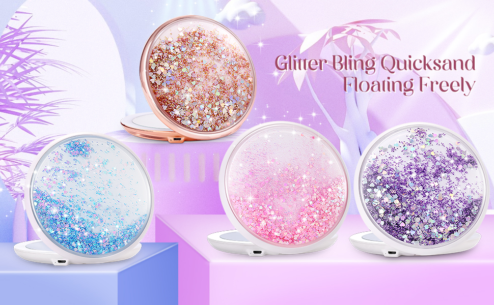 20x Magnifying Mirror, 5 Inch Compact Travel Mirror, Portable Close Up Mirror for Purse/Handbag