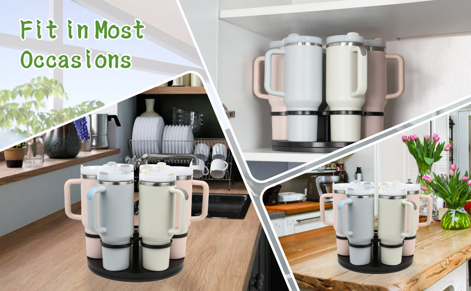 Water Bottle Organizer for Stanley 0.8-1.2L,Tumbler Organizer, Rotatable Stanley Holder,Stanley Cup Organizer,Kitchen Organizers Storage for Stanley Cup Accessories,Stanley Cup Storage.Cup Organizer 24 Water Bottle Storage Rack for Gift