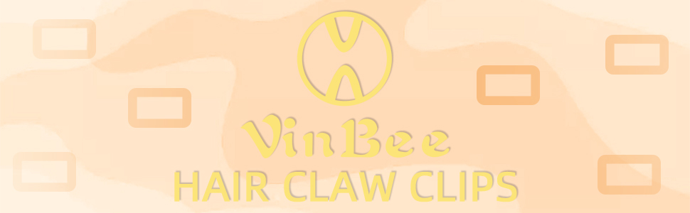 VinBee 3 PACK Small Metal Hair Claw Clips
