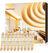 EMITEVER COB LED Strip Lights Warm White, 2700K Tape Light 32.8ft, Premium High Density, DC 24V, ...