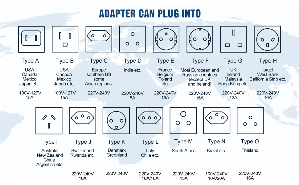 HEYMIX International Travel Adapter, Universal Adapter Travel Plug, 4