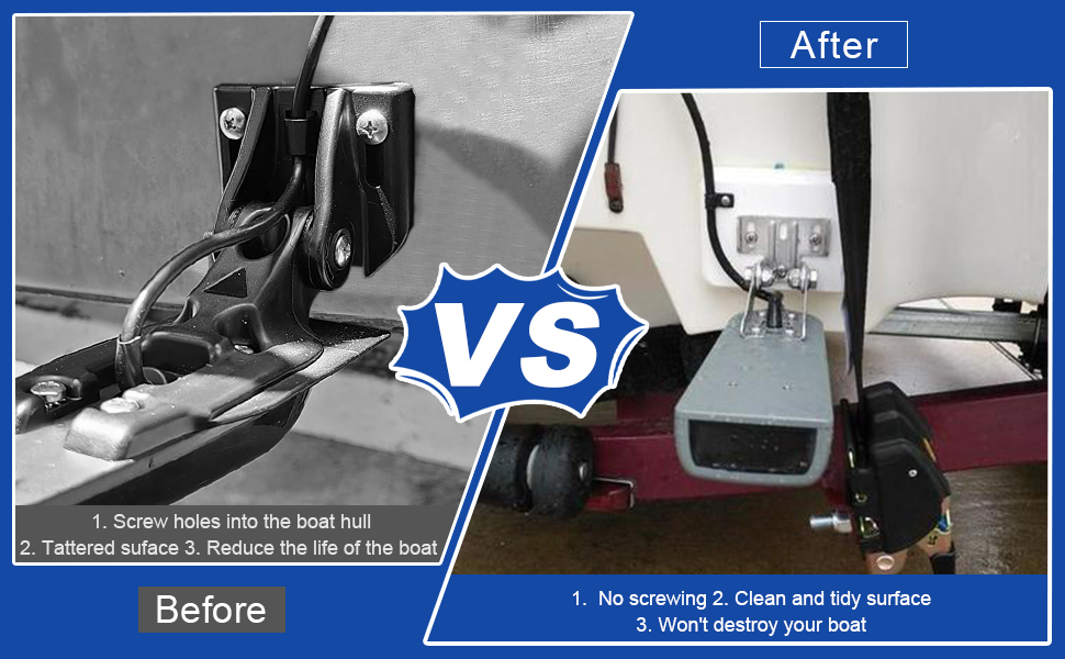 Mua Stern Pad, Transducer Mounting Plate/Block, Screwless Transducer