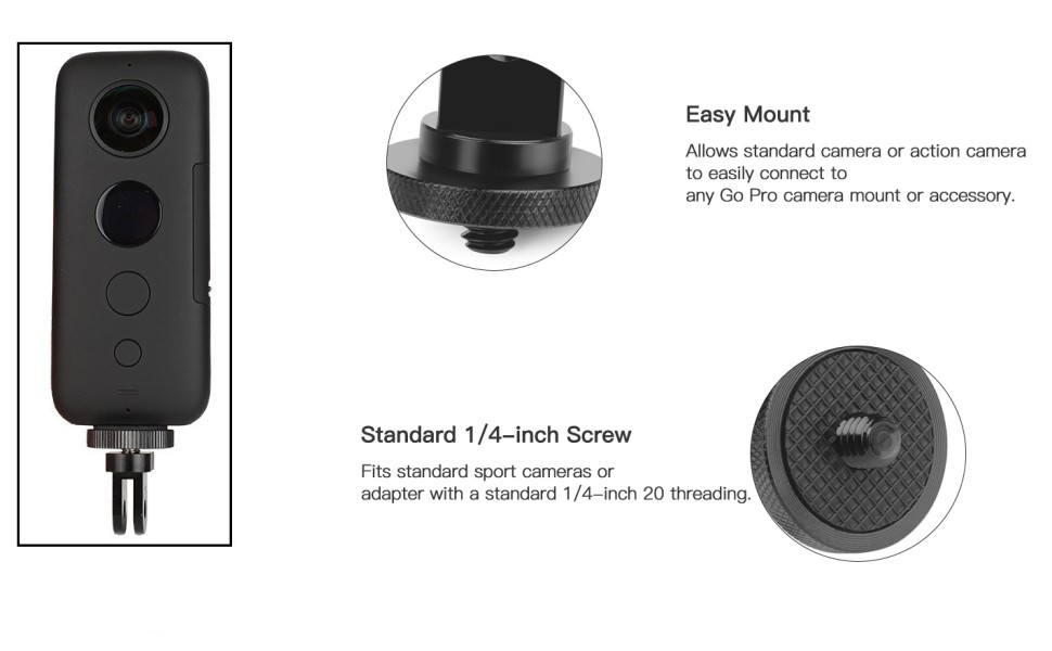 2pack FunMax Aluminum Camera Tripod Adapter 1/4"20