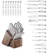 Cangshan N1 Series 1022377 23-Piece German Steel Forged Knife Block Set, Walnut Block