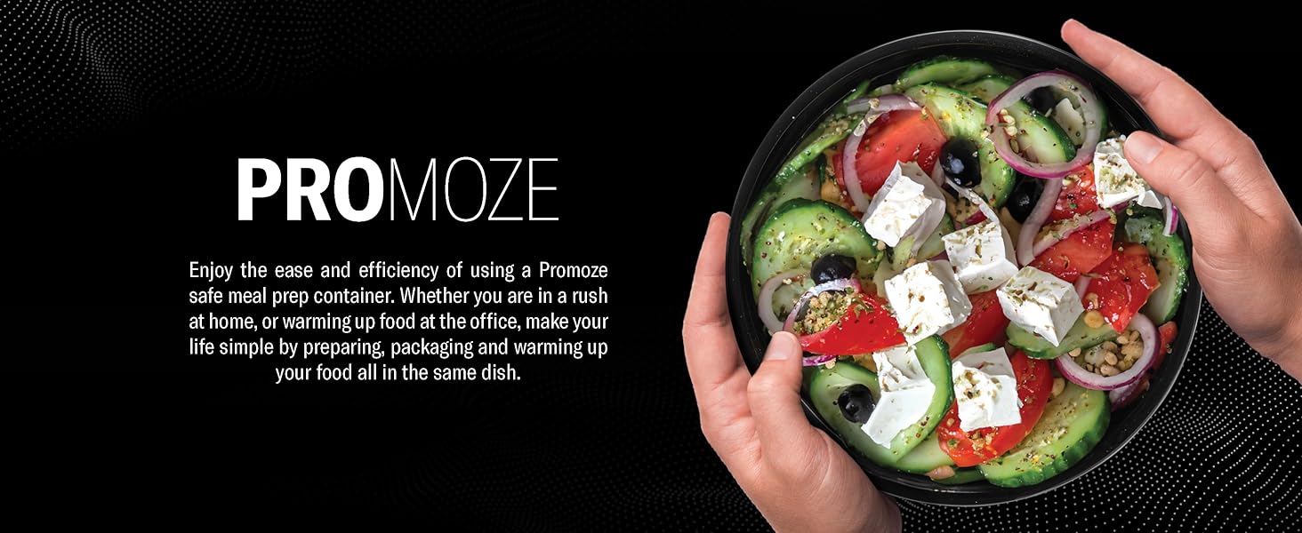 promoze 28 oz round plastic food containers clear lid food grade leak proof microwave safe food prep