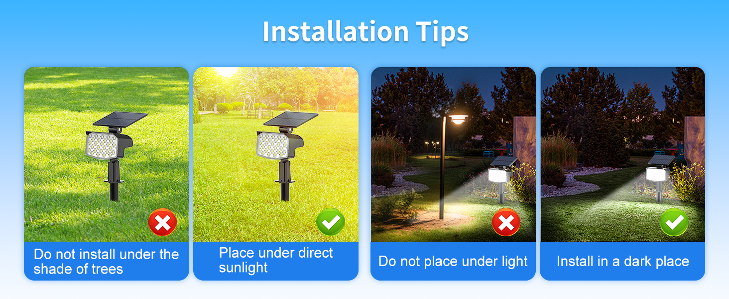 WELALO Solar Spot Lights Outdoor