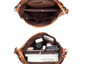 Hobo Bags for Women Handbags Leather Shoulder Bag and Purses Top-Handle Satchel Bags