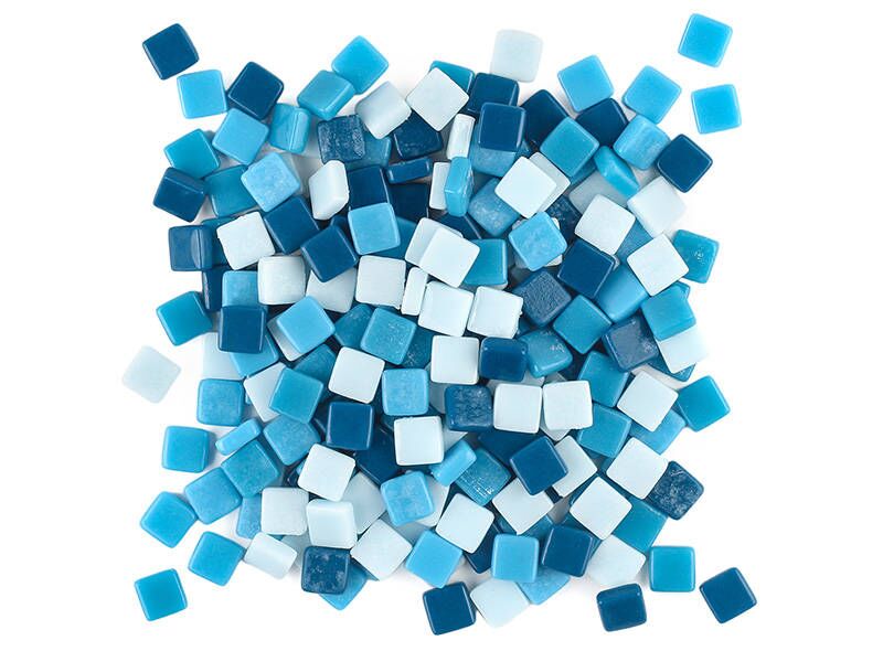 Wq Warmqing Blue Mosaic Tiles for Crafts, 200g Square