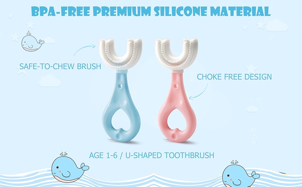 U-Shaped Toothbrushes Set