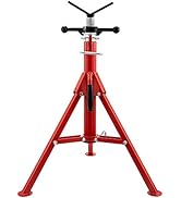 VEVOR Heavy-Duty Pipe Stand Adjustable Folding Pipe Jack Stand | Sturdy Construction 2500 lbs Loa...