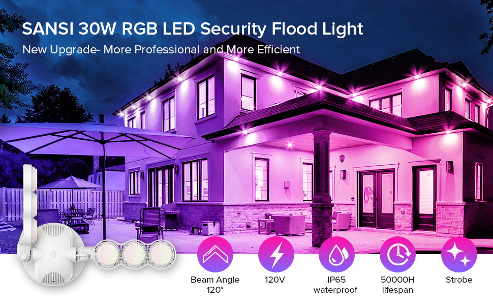 SANSI 30W RGB LED Security Light