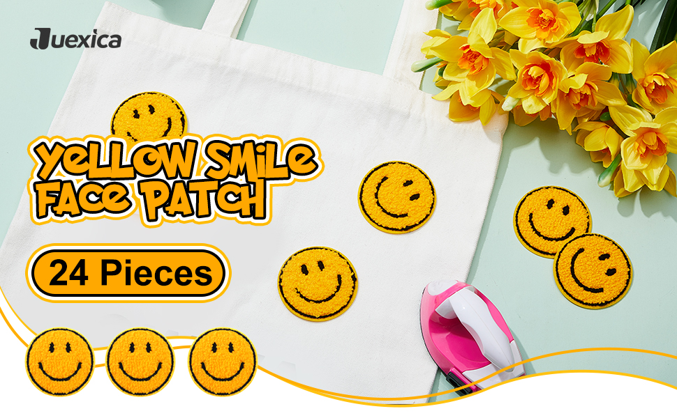 Amazon.com: Juexica 24 Pieces Smile Face Patch Valentines