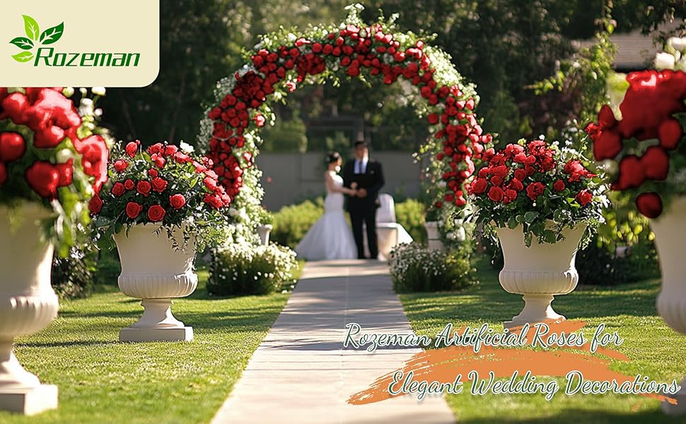 Fake Red Roses for home decoration