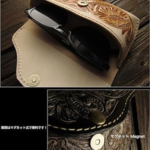 【一点物・本革・手縫い】レザーカービング(革彫刻) メガネ/サングラスケース 楽天市場】本革 カービングレザー サングラスケース メガネ