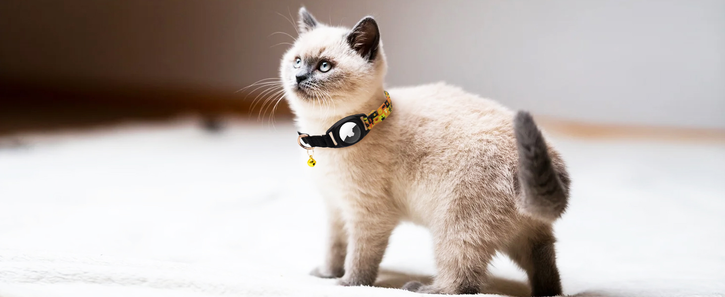 HSIGIO Airtag Cat Collar, GPS Cat Collar with Apple Air