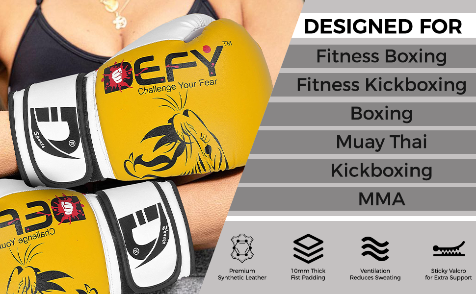 Boxing Kickboxing Punching Bag Gloves For Men and Women