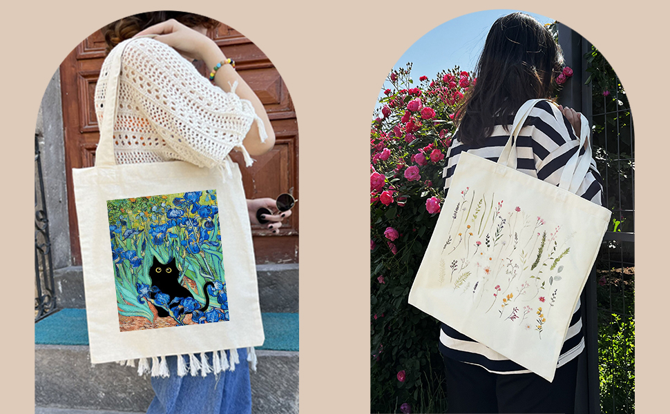 cute aesthetic tote bags for women