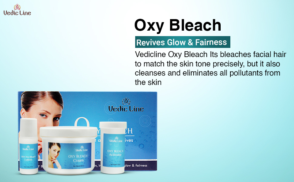 Vedicline Oxy Bleach,Reduce Tan & Dark Spots with Almond Oil, Aloe Vera