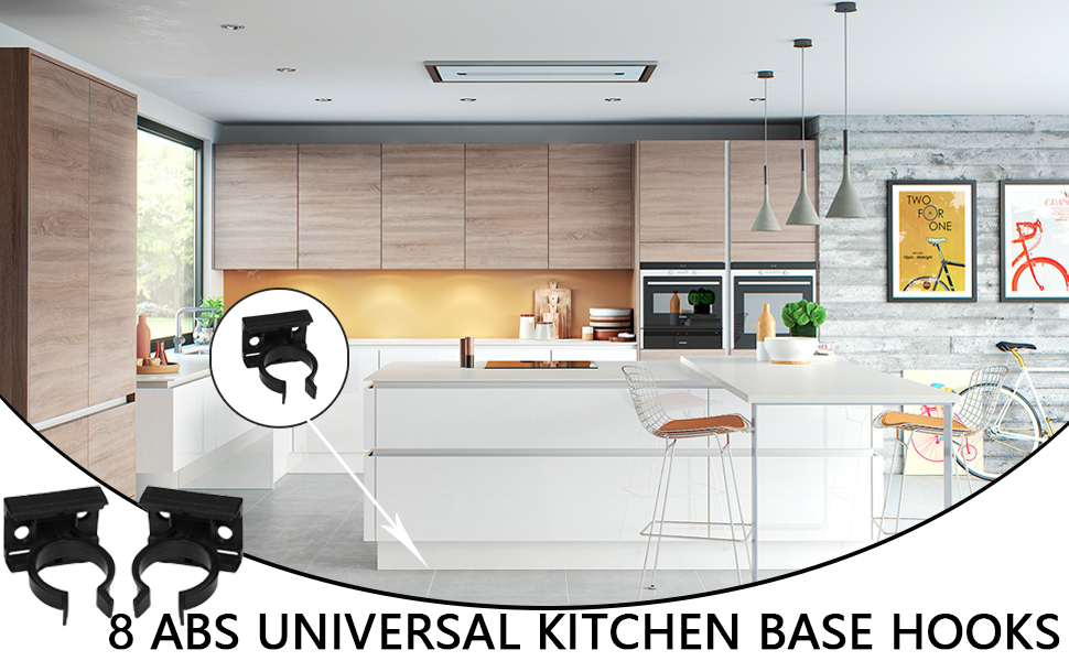 ACYDSR Pack of 8 Kitchen Skirting Board Clips, Kitchen Pedestal, Kick