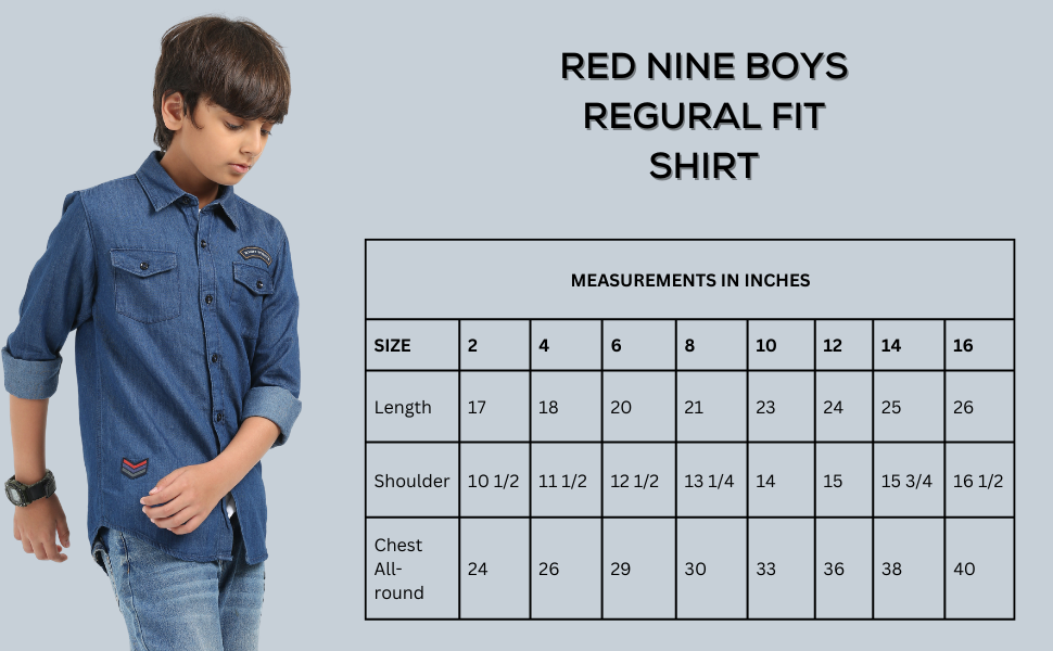 R9 Boys Denim Shirts