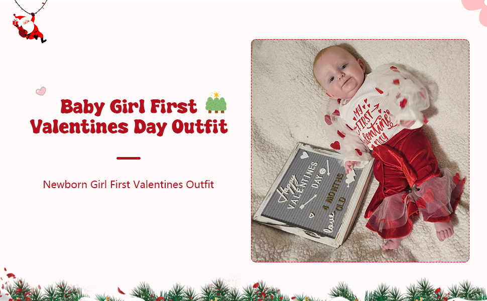 baby girl first valentines day outfit