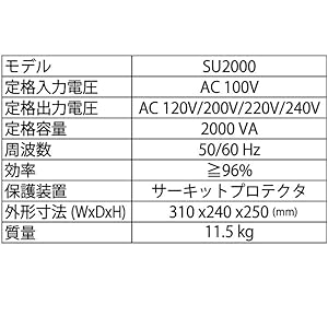 AUTO STAC SU2000 昇圧機　ステップアップトランス容量2000VA Amazon.co.jp: AUTO STAC SU2000 変圧器 ステップアップトランス