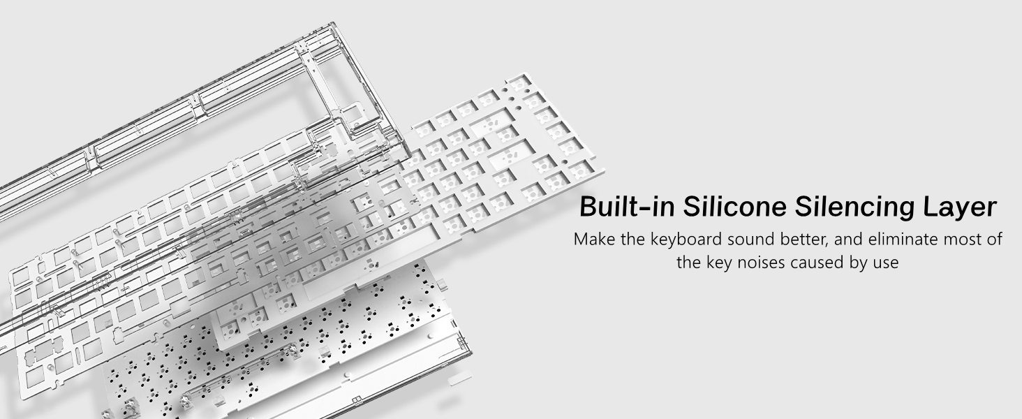 Womier 75 Custom Keyboard Kit Gasket Mount Mechanical Gaming Keyboard, K75 82 Keys