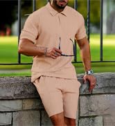 JoZorro Mens Polo Shirts and Shorts Set Tracksuit Fashion Casual Summer 2 Piece Outfits for Men