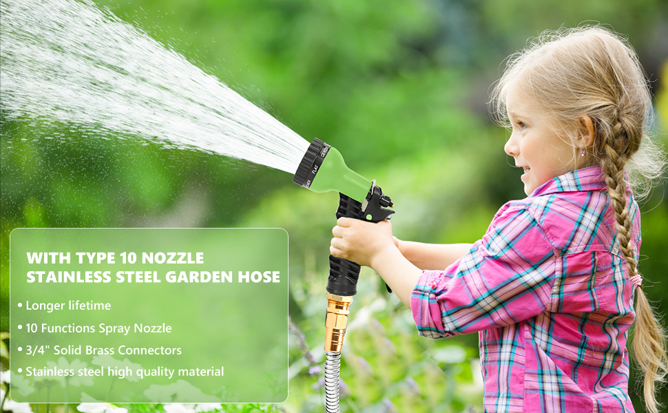 stainless steel metal garden hose
