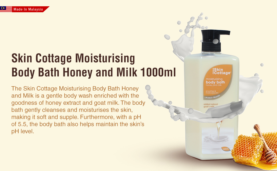 Skin Cottage Moisturising Body Bath Honey & Milk