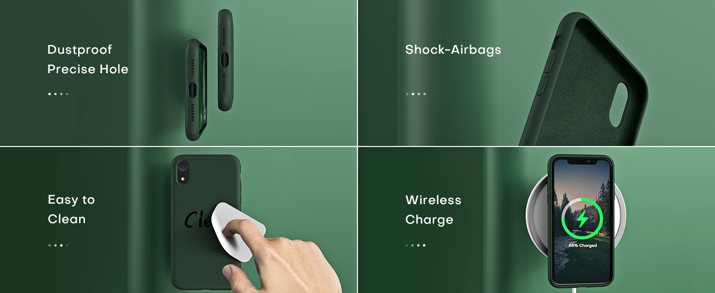 TOCOL [3 in 1] for iPhone XR Case, with 2 Pack Screen Protector, Slim