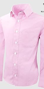 Black n Bianco Boys Oxford Pink Dress Shirt