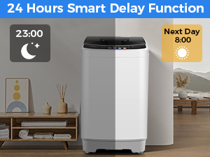 Portable Washing Machine, 15.6Lbs Full Automatic Washing Machine, 2.1 Cu.ft Compact Laundry Washer