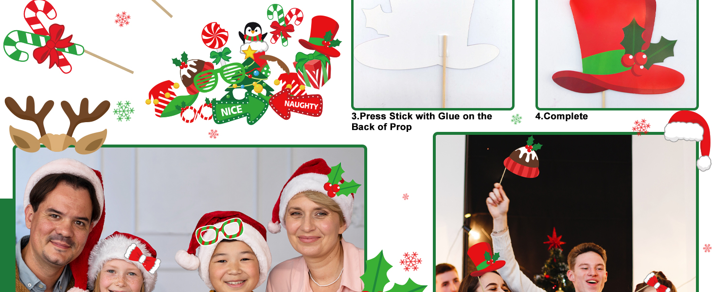 christmas party photo booth props