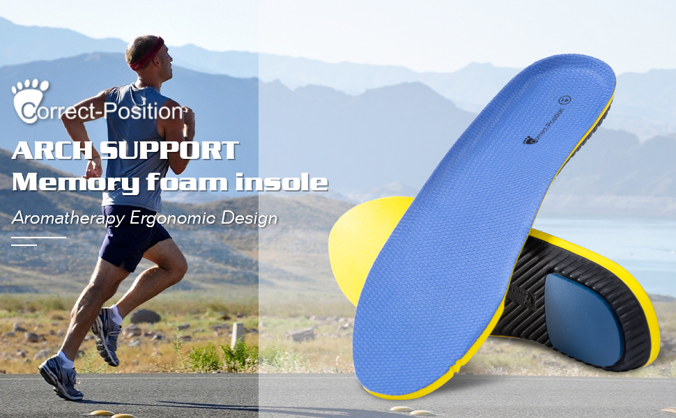 Plantar Fasciitis Memory Foam Insoles for Women&Men,Arch