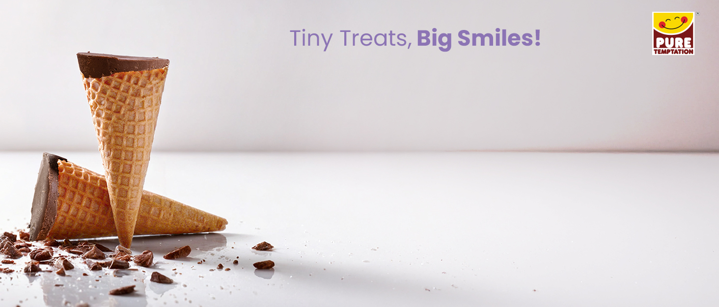 Chocolate waffle cones