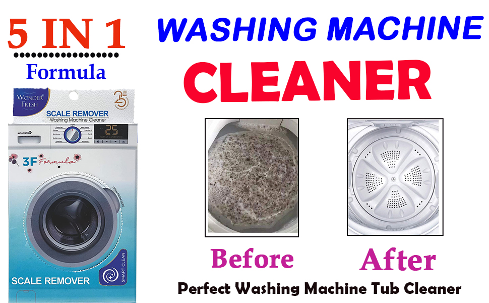 WONDER FRESH DESCALER Washing Machine Scale Remover Tub Cleaning Powder, Suitable For All