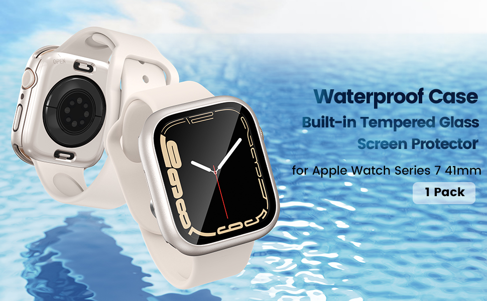HWeggo [2 in 1 Waterproof Case for Apple Watch Series 9/8/7 Screen