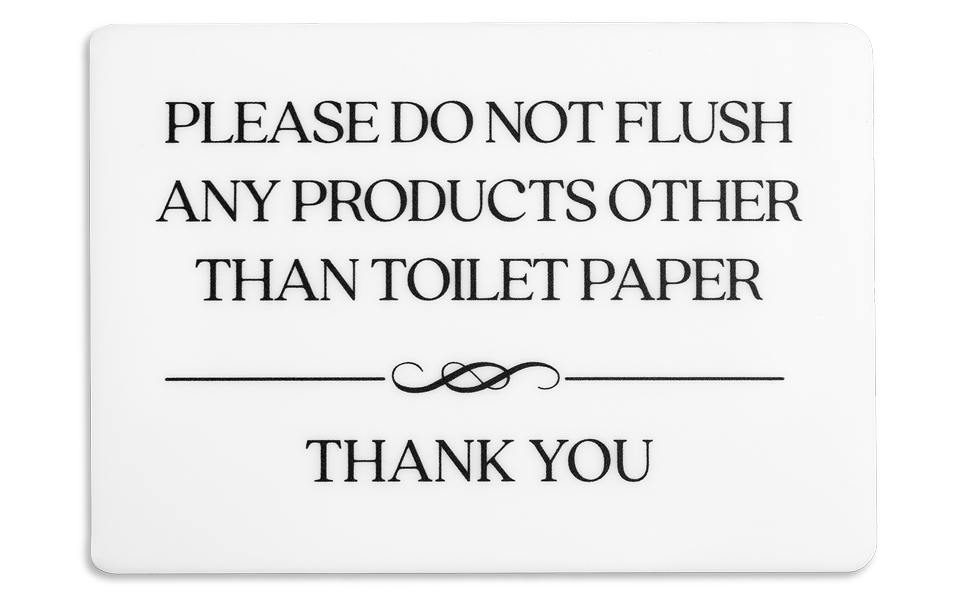 bathroom signs for business do not flush feminine products sign airbnb signs