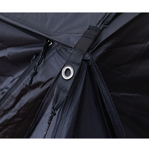 STOVEHUT Black Lightweight Shelter with Two Tarp Poles and Two Tent Poles