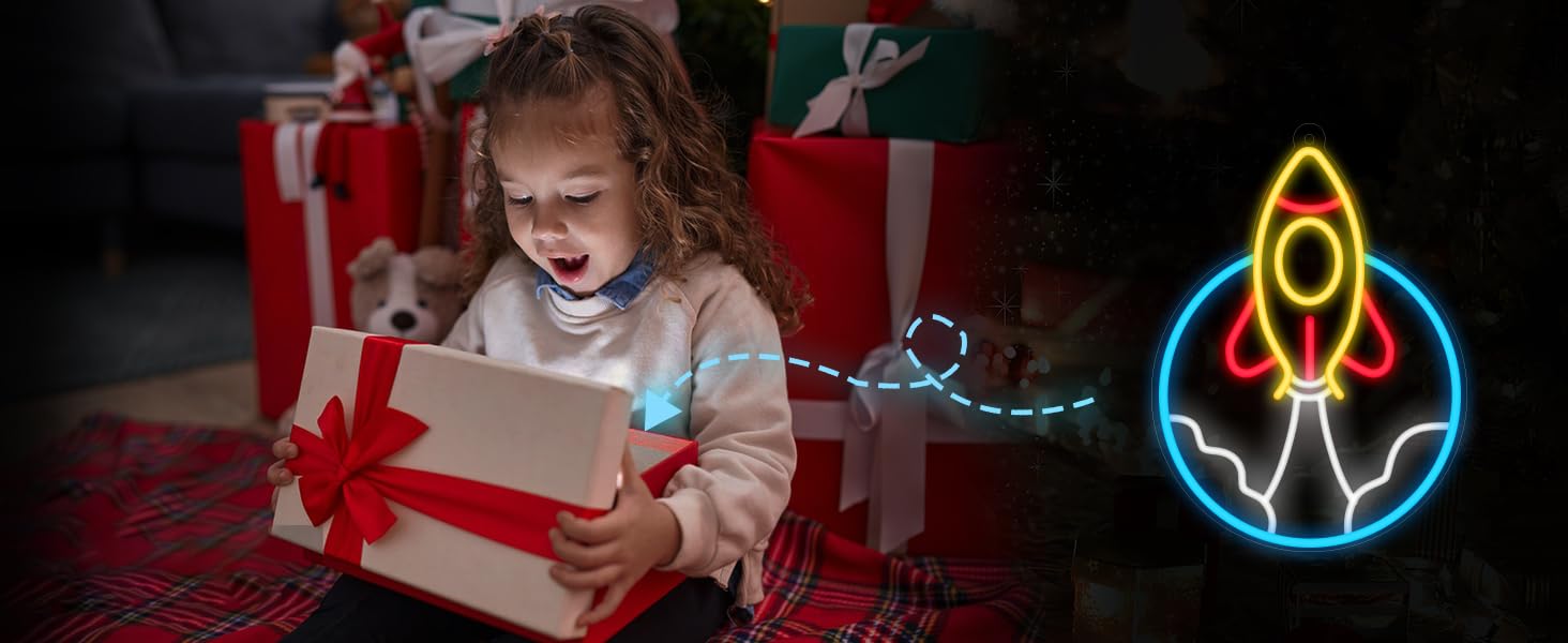 CoolGift Mart Rocket Neon Sign