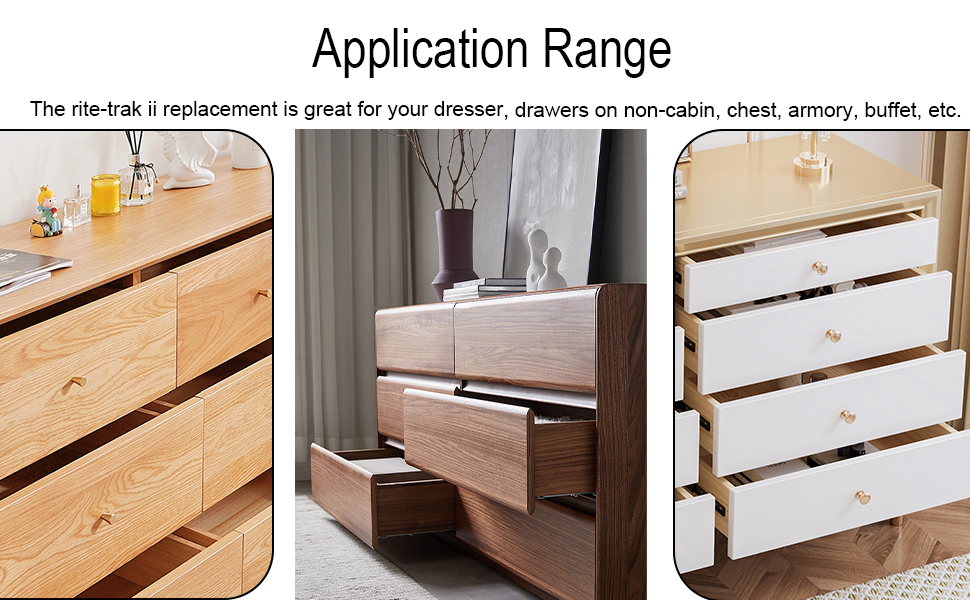 for kenlin RiteTrak II Replacement Drawer Track Slide Kit 168, 5 Sets