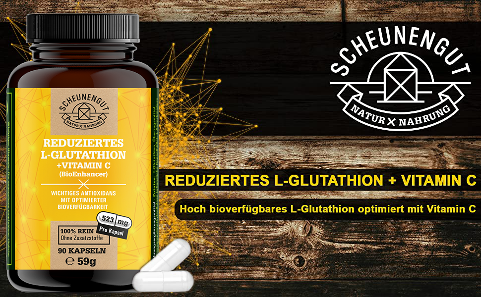 Reduziertes l-Glutathion + Vitamin C - hoch bioverfügbares L-Glutathion optimiert mit Vitamin C