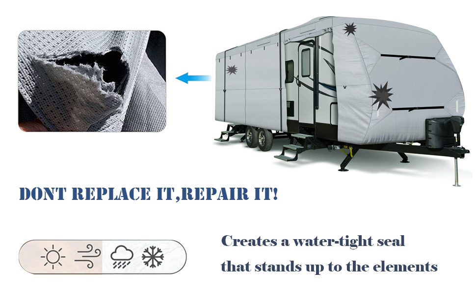 Collyon Universal RV Cover Patch Kit,RV Cover Repair