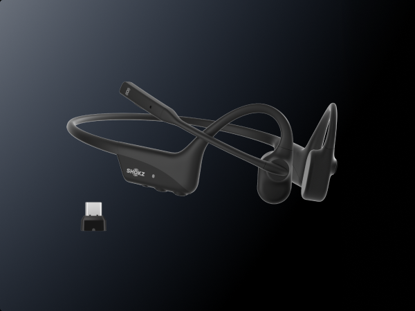 SHOKZ OPENCOMM 2 CI110 ブラック SHOKZ OpenComm2 Bone Conduction Wireless Open-Ear C110-AN-BK-US