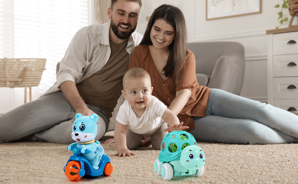 ZGLYMUS Baby Car Toys for 6 to 12 Months,Push and Go Trucks