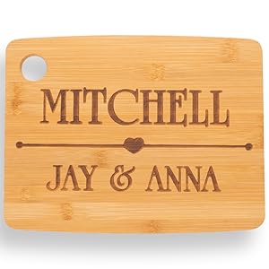Custom Cutting Board with Heart Design