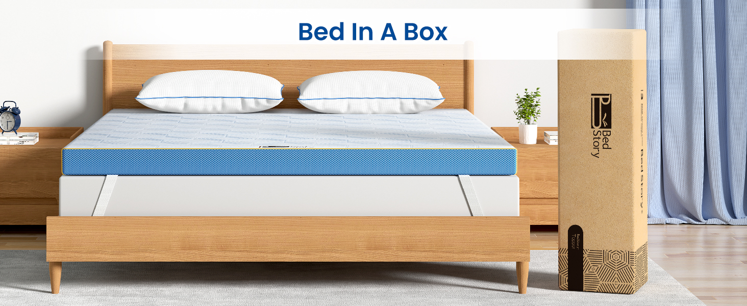 BedStory Full Mattress Topper, 4 inch Memory Foam Mattress